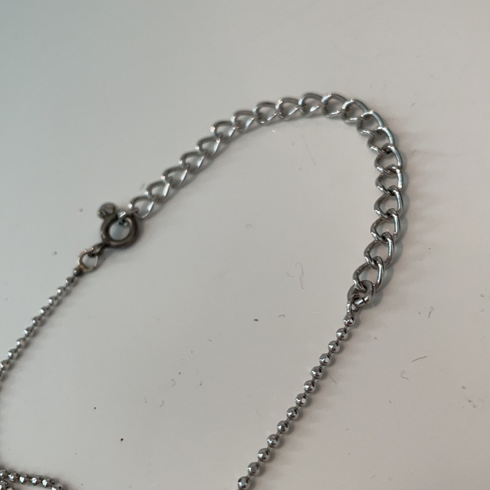 Vintage Rectangular Tiny Rhinestone Necklace - image 5